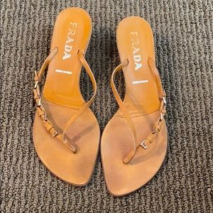 Prada kitten heel sandals